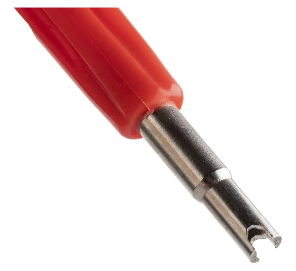 Wkrętak do wkładek zaworów dwustronny