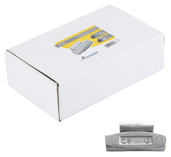 ZESTAW Ciężarki nabijane stalowe do felg aluminiowych 5-50g - 800 szt. FIVESTARS