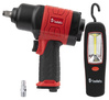 Klucz pneumatyczny 1/2" Udarowy 1500Nm REDATS P-160 + wtyk 1/4" + lampa LED
