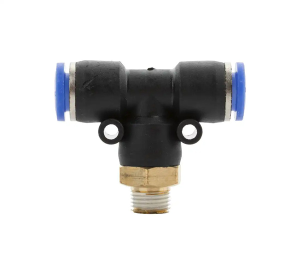 Złączka wtykowa trójnik na wąż 8mm gwint 1/8" typ T