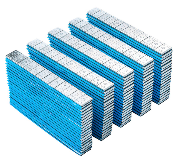 ZESTAW Ciężarki klejone Fe ocynk szeroka taśma 5g - 200 pasków FIVESTARS EDGY