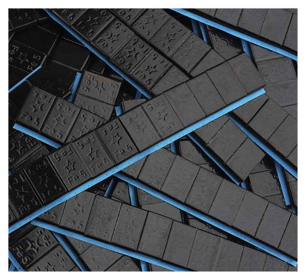 Ciężarki klejone Fe czarne szeroka taśma 5g - 100 pasków FIVESTARS EDGY