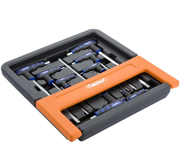 Klucze imbusowe ampule typ T BOXO stojak 8szt