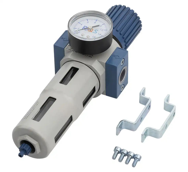 Odwadniacz powietrza reduktor 1/2" z manometrem RQS