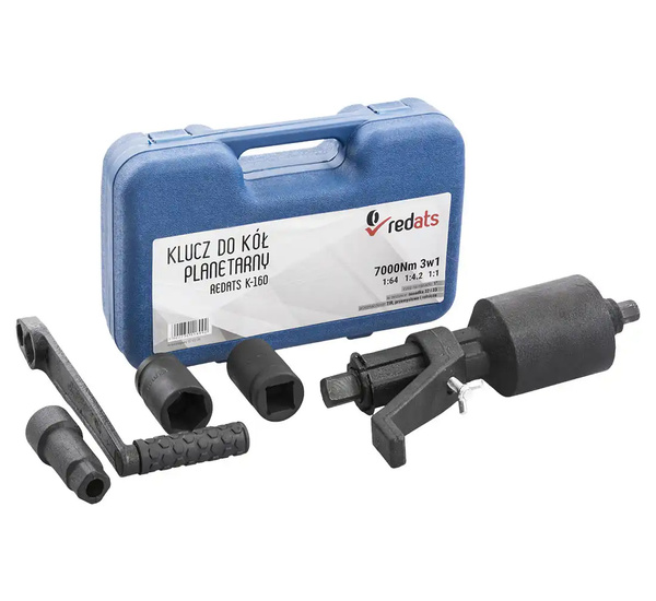 Klucz do kół przekładniowy planetarny REDATS K-160 7000Nm 3w1 1:64 1:4,2 1:1