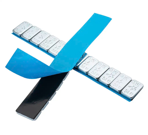 ZESTAW Ciężarki klejone Fe ocynk szeroka taśma 5g - 200 pasków FIVESTARS ROUND