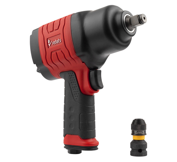 Klucz Pneumatyczny 1/2" Udarowy 1500Nm REDATS P-160 + wtyk 1/4" + adapter DEWALT 1/2" na 1/4" HEX