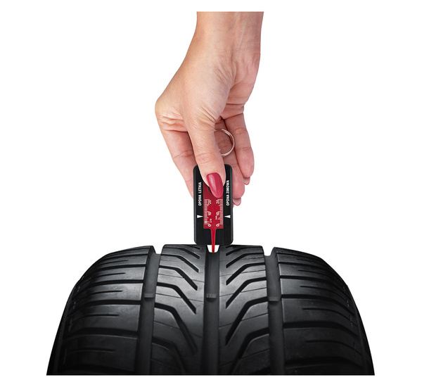 Miernik wysokości bieżnika opon brelok czarny