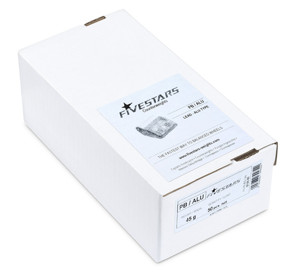 Ciężarki nabijane Pb do felg aluminiowych 45g - 50 szt. FIVESTARS