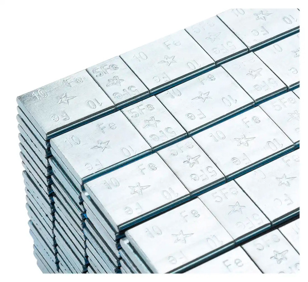 ZESTAW Ciężarki klejone Fe ocynk szeroka taśma 5/10g - 200 pasków FIVESTARS EDGY