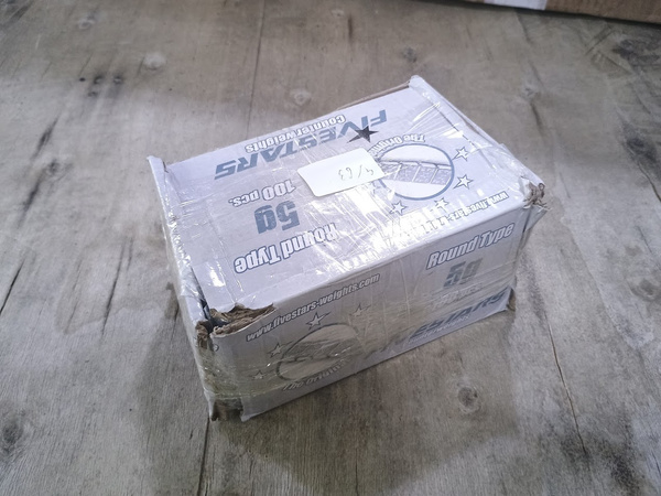 OUTLET Ciężarek klej. FE ocynk FS 5g ROUND 100 szt paczka, z szeroką taśma