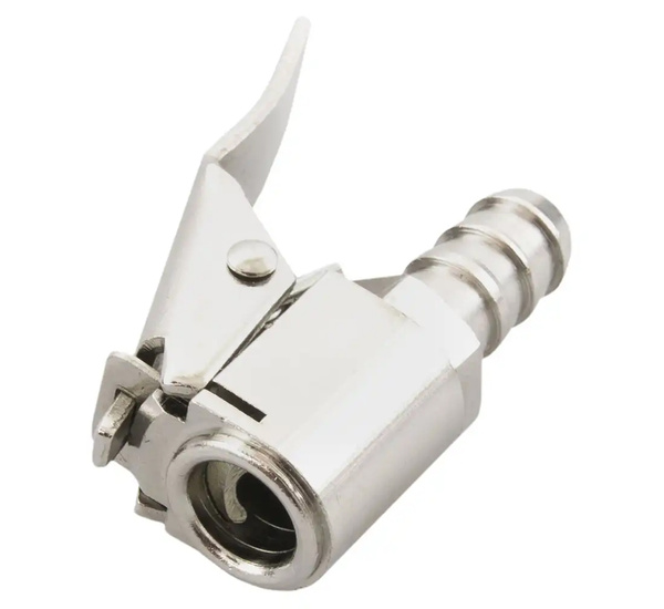 Końcówka z zaciskiem do pompowania 8mm Metalowa Otwarta