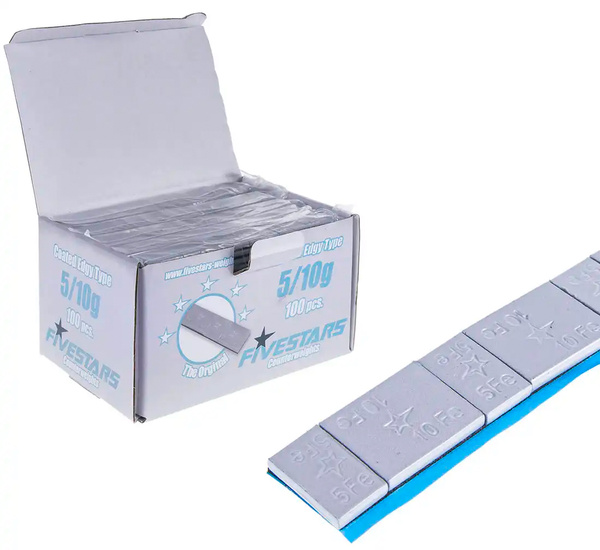 Ciężarki klejone Fe powlekane szeroka taśma 5/10g - 1 pasek FIVESTARS EDGY