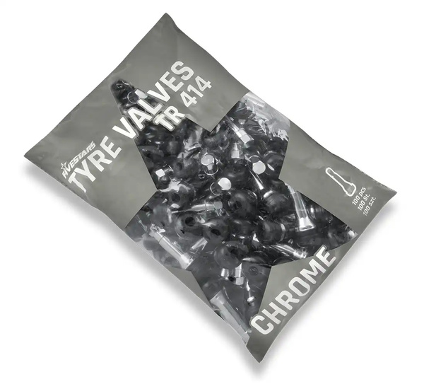 Zawór Wentyl TR414 CH chromowany REDATS do felg aluminiowych - 100 szt