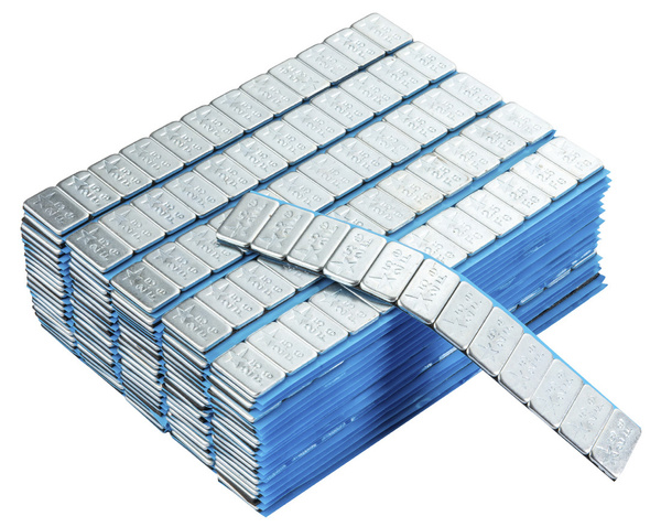 Ciężarki klejone Fe ocynk szeroka taśma SLIM 2,5g - 100 pasków FIVESTARS ROUND