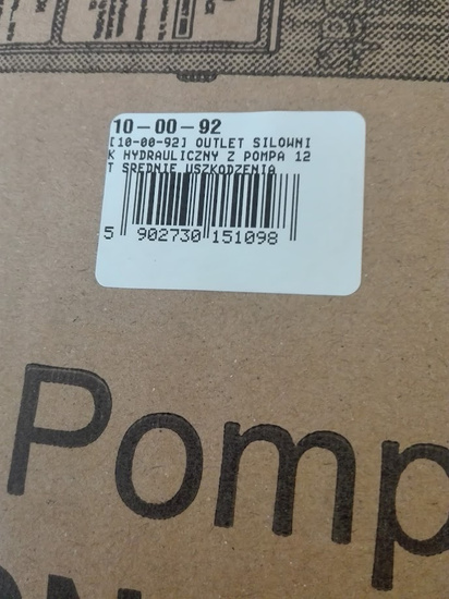 OUTLET Siłownik hydrauliczny z pompą 12T