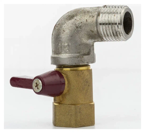 Zawór kulowy z kolankiem nyp. 1/2"" REDATS D200