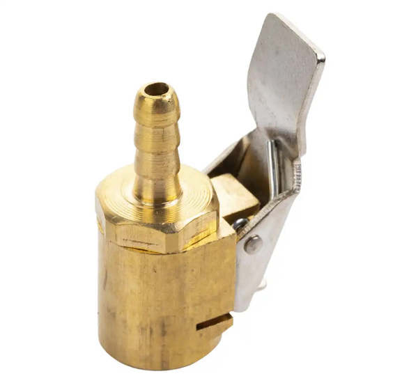 Końcówka z zaciskiem do pompowania 6mm EM otwarta