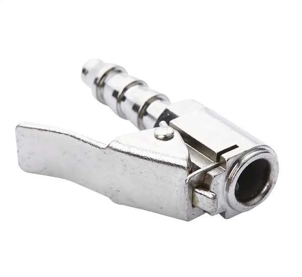 Końcówka z Zaciskiem do Pompowania 8mm Metalowa Długi Nypel