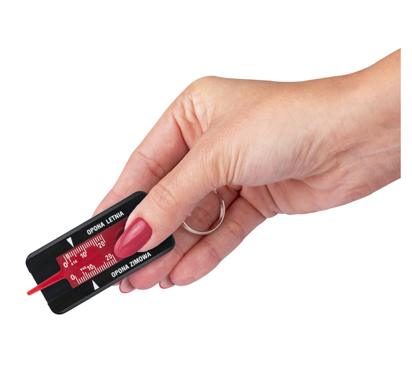 Miernik wysokości bieżnika opon brelok czarny