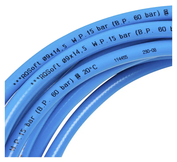 Wąż Prosty RQSoft PVC Pneumatyczny 9,0 x 14,5mm - 15m