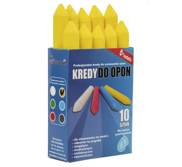 Kreda do opon, marker REDATS PREMIUM - żółta niezmywalna